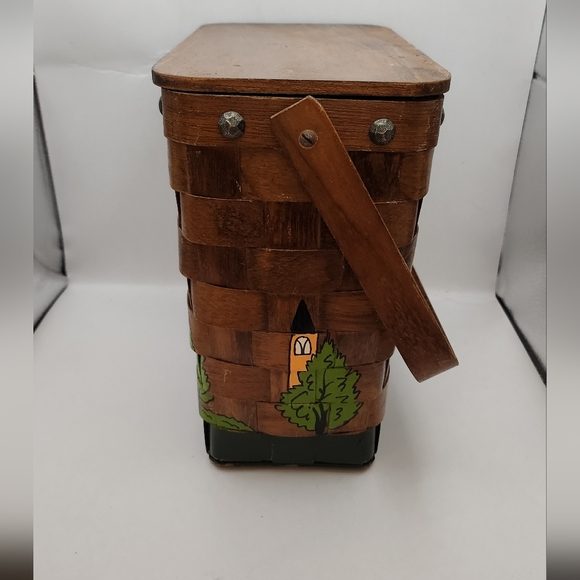 Vintage Gary Gail Dallas Wooden Purse 9 X 9.5 X 5.5 - Picture 3 of 16